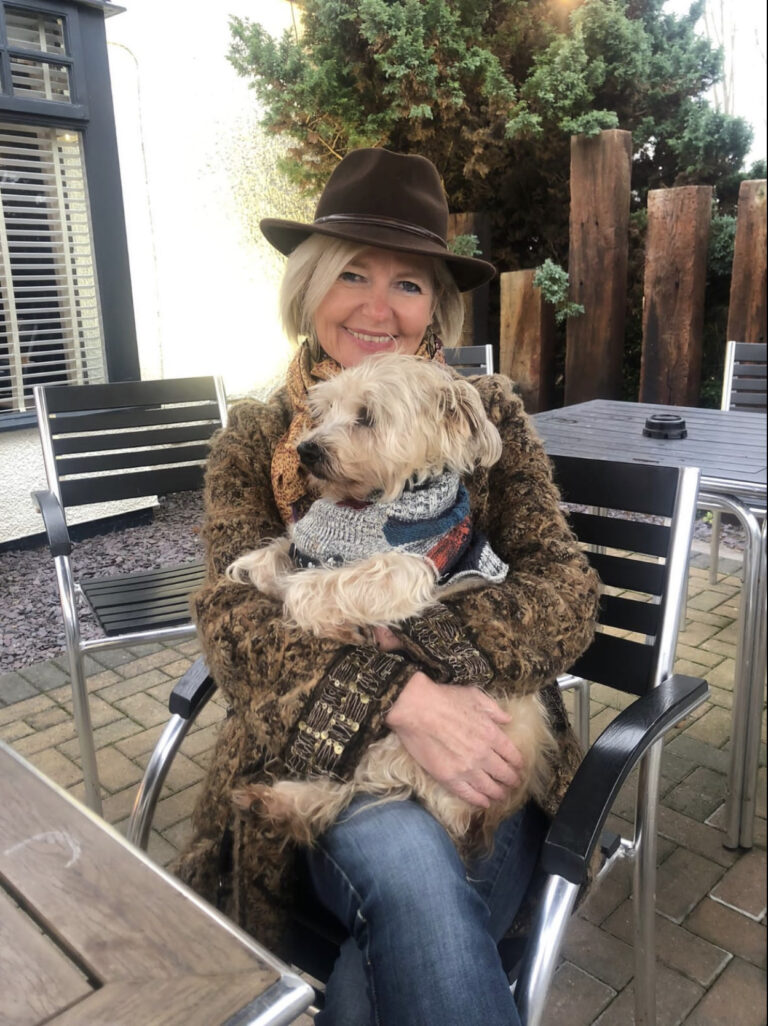 Julianne Chadwick Celebrant holding her dog